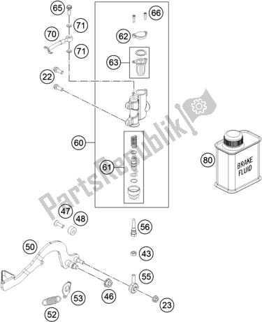All parts for the Rear Brake Control of the Husqvarna EE 5 EU 2022