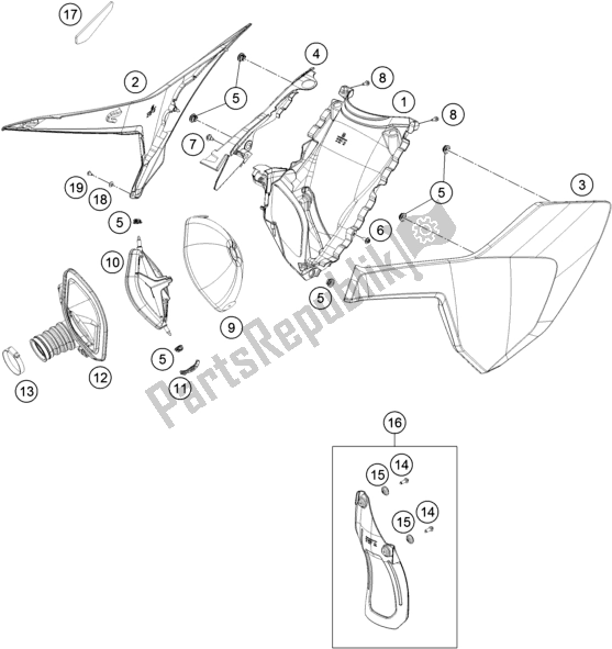 Todas las partes para Filtro De Aire de Husqvarna FC 250 EU 2016