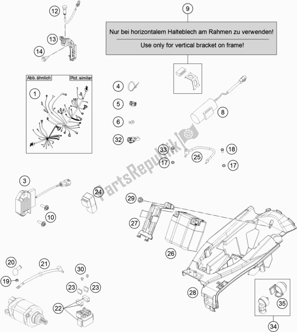 Todas las partes para Arnés De Cableado de Husqvarna FC 250 EU 2016