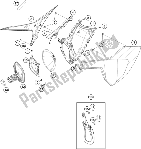 Todas las partes para Filtro De Aire de Husqvarna FC 250 EU 2017