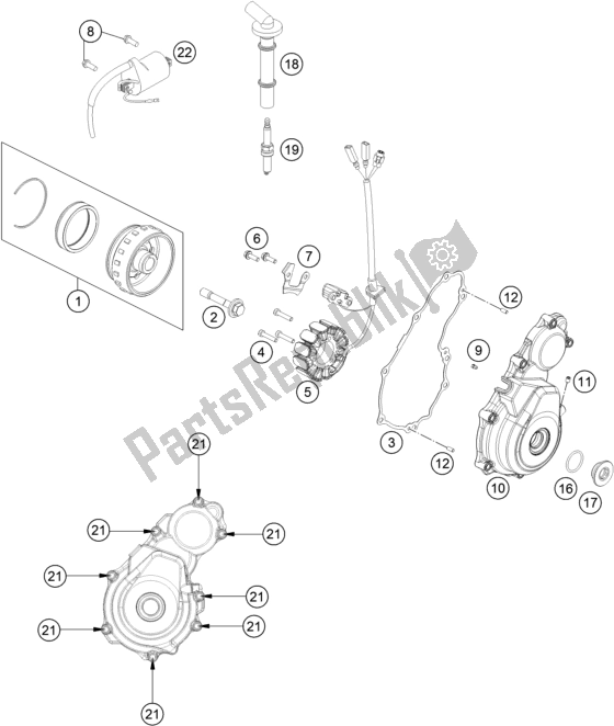 Toutes les pièces pour le Système De Mise à Feu du Husqvarna FC 250 EU 2017