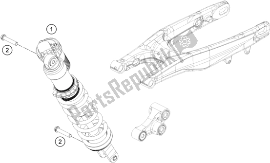 Todas las partes para Amortiguador de Husqvarna FC 250 EU 2017