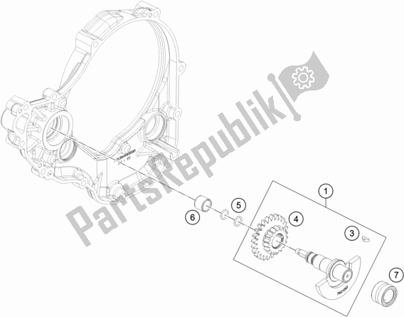 All parts for the Balancer Shaft of the Husqvarna FC 250 EU 2019