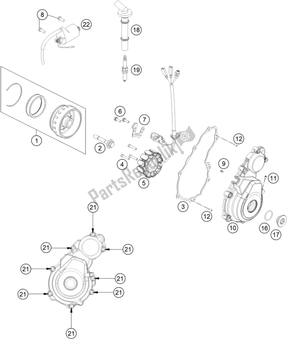 All parts for the Ignition System of the Husqvarna FC 250 EU 2020