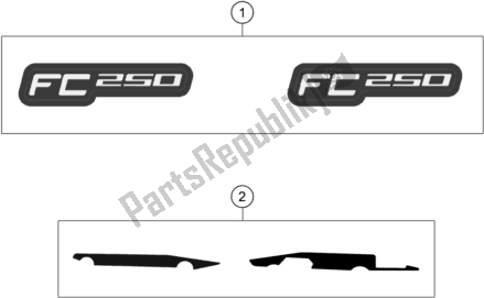 Wszystkie części do Kalkomania Husqvarna FC 250 EU 2021