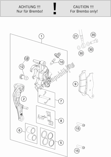 Toutes les pièces pour le étrier De Frein Avant du Husqvarna FC 250 EU 2022