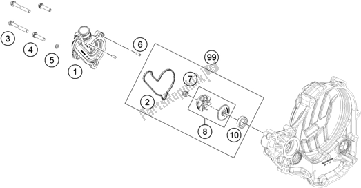 Toutes les pièces pour le Pompe à Eau du Husqvarna FC 250 EU 2022