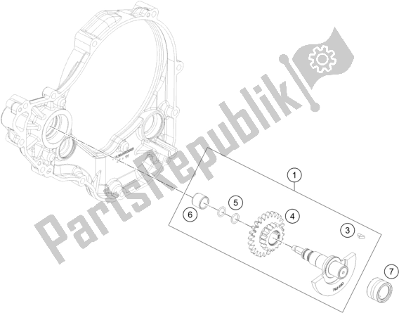 All parts for the Balancer Shaft of the Husqvarna FC 350 EU 2016