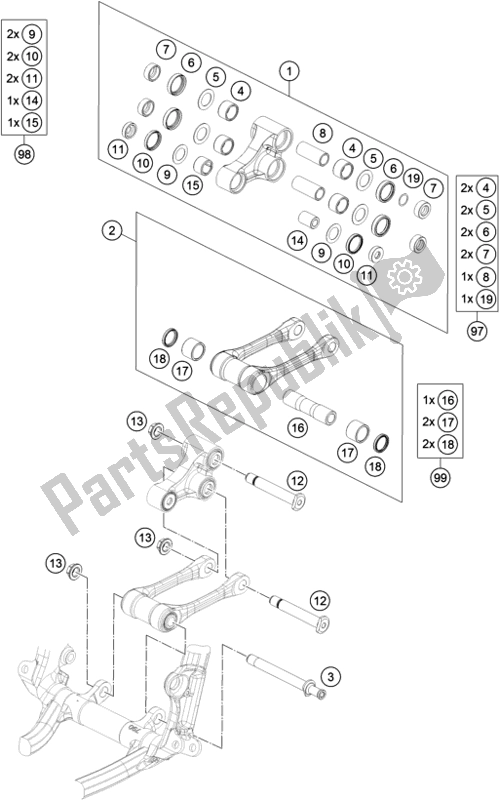 Toutes les pièces pour le Liaison De Levier Pro du Husqvarna FC 350 EU 2016