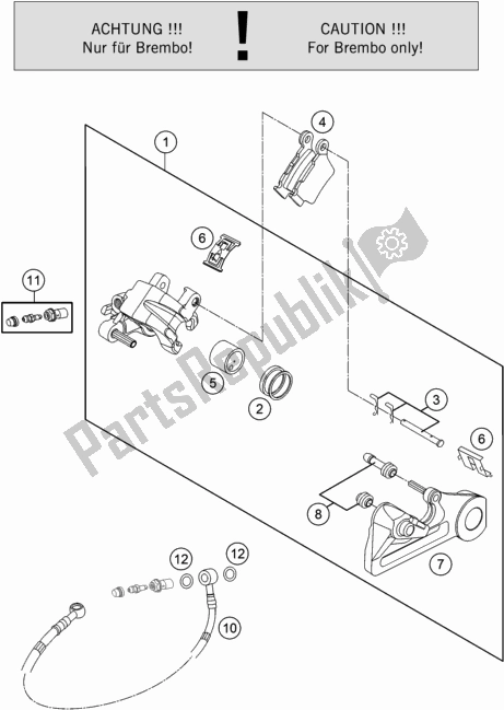 Toutes les pièces pour le étrier De Frein Arrière du Husqvarna FC 350 EU 2016