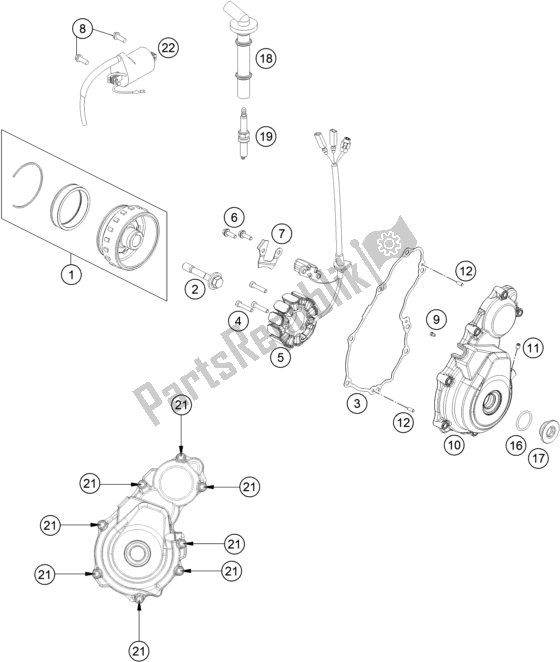 Todas las partes para Sistema De Encendido de Husqvarna FC 350 EU 2017