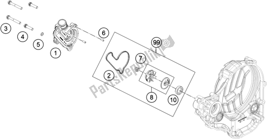 Toutes les pièces pour le Pompe à Eau du Husqvarna FC 350 EU 2018