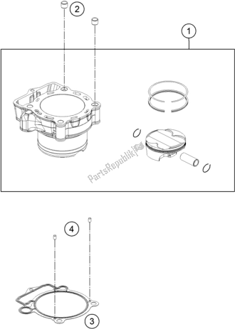 Wszystkie części do Cylinder Husqvarna FC 350 EU 2019