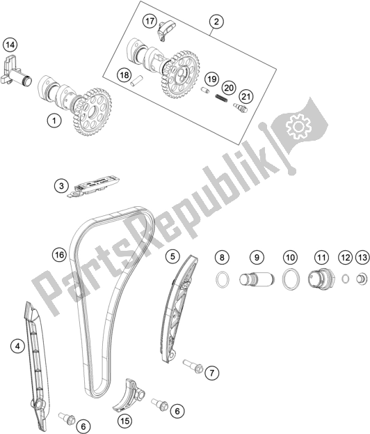 Toutes les pièces pour le Commande De Synchronisation du Husqvarna FC 350 EU 2020