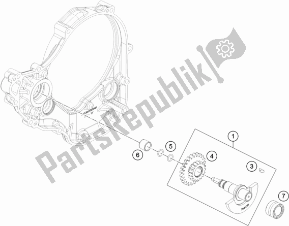 All parts for the Balancer Shaft of the Husqvarna FC 350 EU 2021