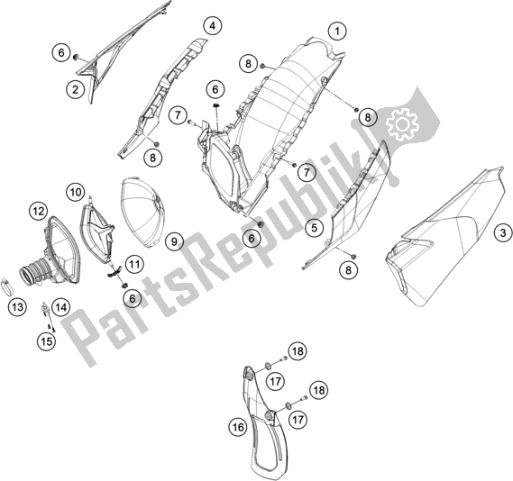 Toutes les pièces pour le Filtre à Air du Husqvarna FC 350 EU 2022