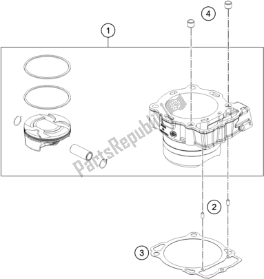 Wszystkie części do Cylinder Husqvarna FC 450 2019