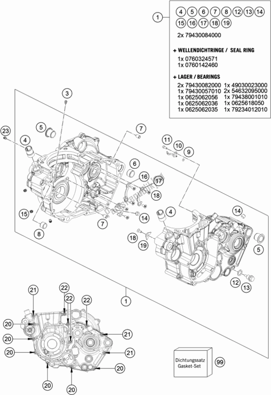 Todas as partes de Caixa Do Motor do Husqvarna FC 450 2019