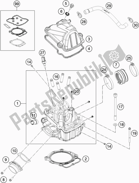 Todas las partes para Cabeza De Cilindro de Husqvarna FC 450 EU 2016