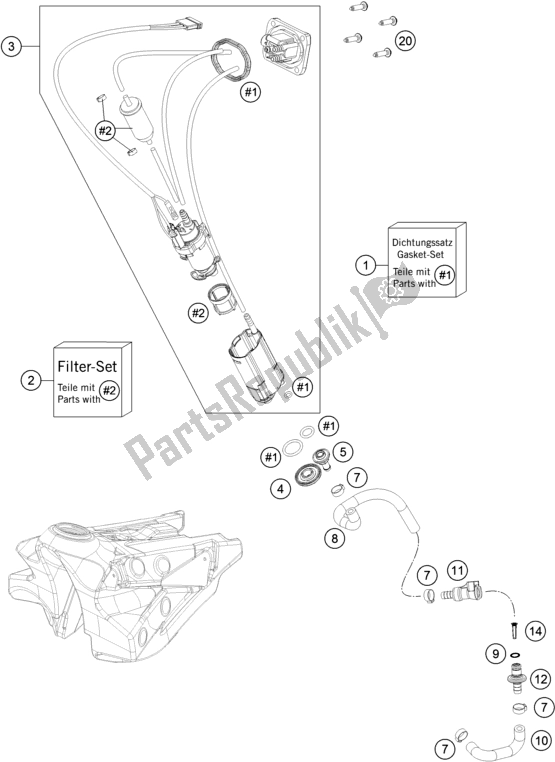 Tutte le parti per il Pompa Di Benzina del Husqvarna FC 450 EU 2016