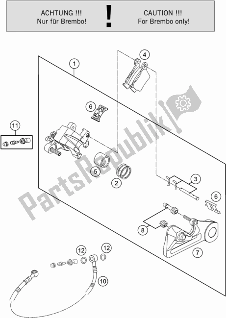 Todas las partes para Pinza De Freno Trasero de Husqvarna FC 450 EU 2016