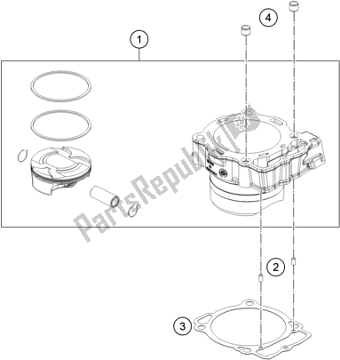 Wszystkie części do Cylinder Husqvarna FC 450 EU 2019