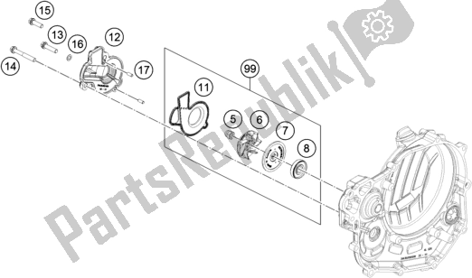 Toutes les pièces pour le Pompe à Eau du Husqvarna FC 450 EU 2019