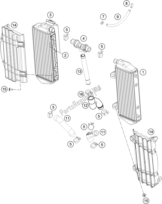 Toutes les pièces pour le Système De Refroidissement du Husqvarna FC 450 EU 2020