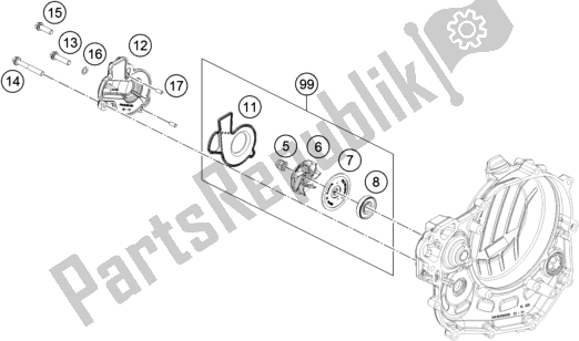 Todas as partes de Bomba De água do Husqvarna FC 450 EU 2020