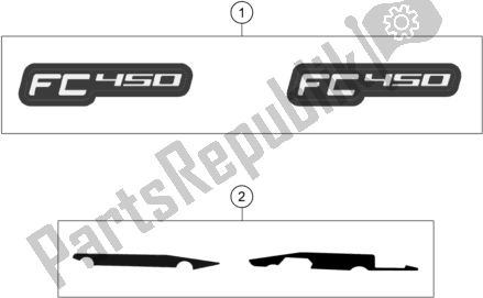 Toutes les pièces pour le Décalque du Husqvarna FC 450 EU 2021