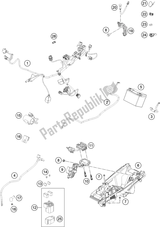 Todas as partes de Chicote De Fiação do Husqvarna FC 450 Rockstar Edition US 2020