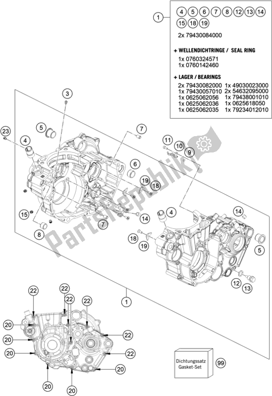 Toutes les pièces pour le Carter Moteur du Husqvarna FC 450 Rockstar Edition US 2021