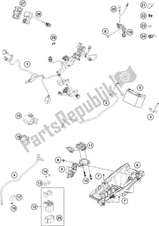 Tutte le parti per il Cablaggio Elettrico del Husqvarna FC 450 Rockstar Edition US 2021