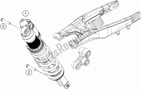 All parts for the Shock Absorber of the Husqvarna FE 250 2016