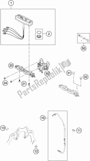 Alle onderdelen voor de Instrumenten / Sluitsysteem van de Husqvarna FE 250 2017