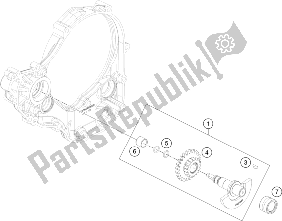 All parts for the Balancer Shaft of the Husqvarna FE 250 2018