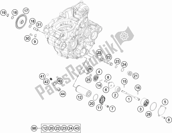 All parts for the Lubricating System of the Husqvarna FE 250 2019