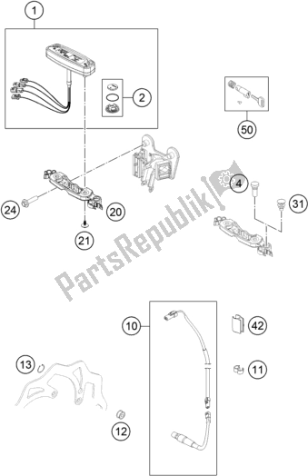 All parts for the Instruments / Lock System of the Husqvarna FE 250 EU 2016