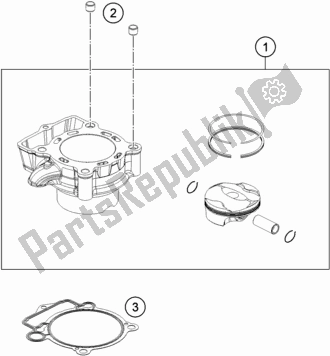 Toutes les pièces pour le Cylindre du Husqvarna FE 250 EU 2017