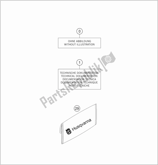 All parts for the Seperate Enclosure of the Husqvarna FE 250 EU 2018