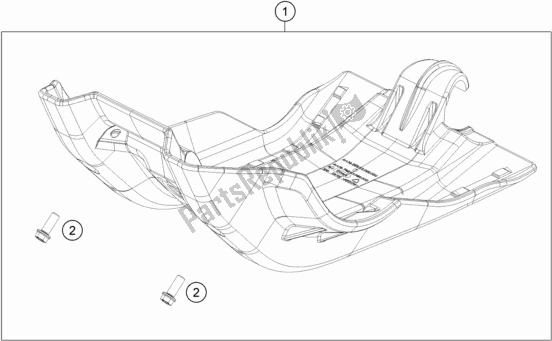 All parts for the Engine Guard of the Husqvarna FE 250 EU 2019