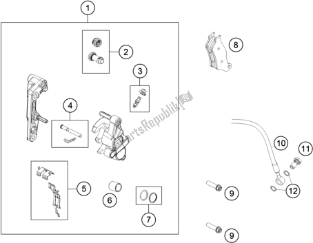 Tutte le parti per il Pinza Freno Anteriore del Husqvarna FE 250 EU 2019