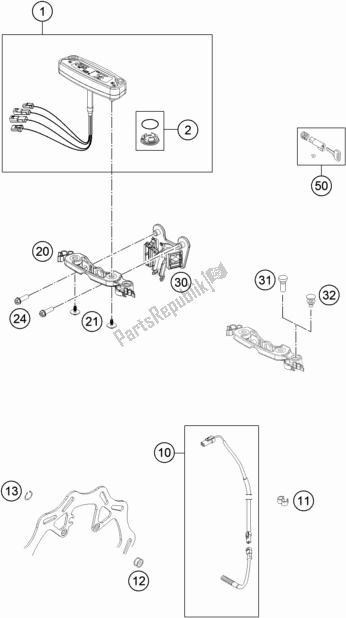 All parts for the Instruments / Lock System of the Husqvarna FE 250 EU 2019