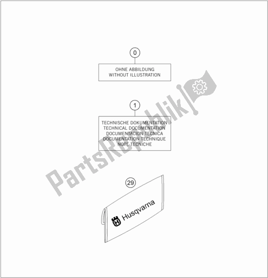 All parts for the Seperate Enclosure of the Husqvarna FE 250 EU 2019