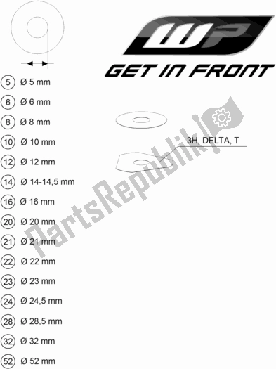 All parts for the Wp Shims For Setting of the Husqvarna FE 250 EU 2019