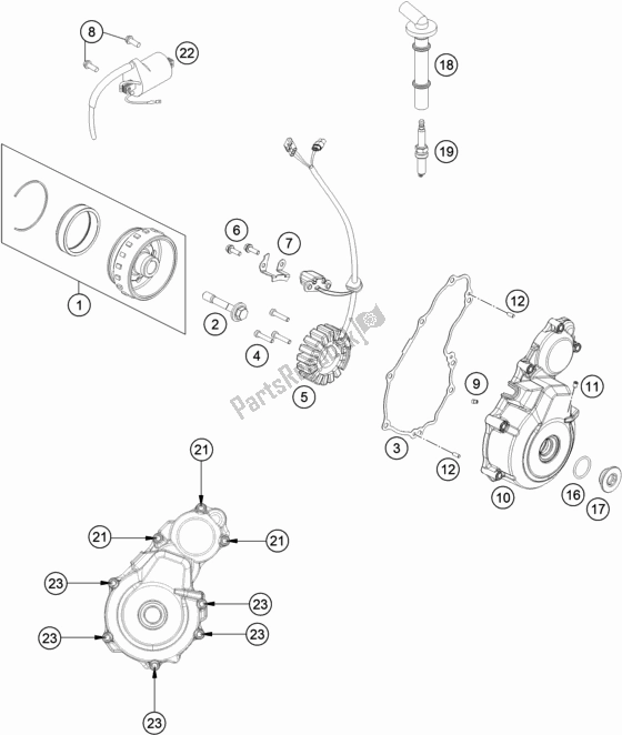 Todas las partes para Sistema De Encendido de Husqvarna FE 250 EU 2020