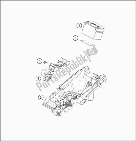 All parts for the Battery of the Husqvarna FE 250 EU 2021