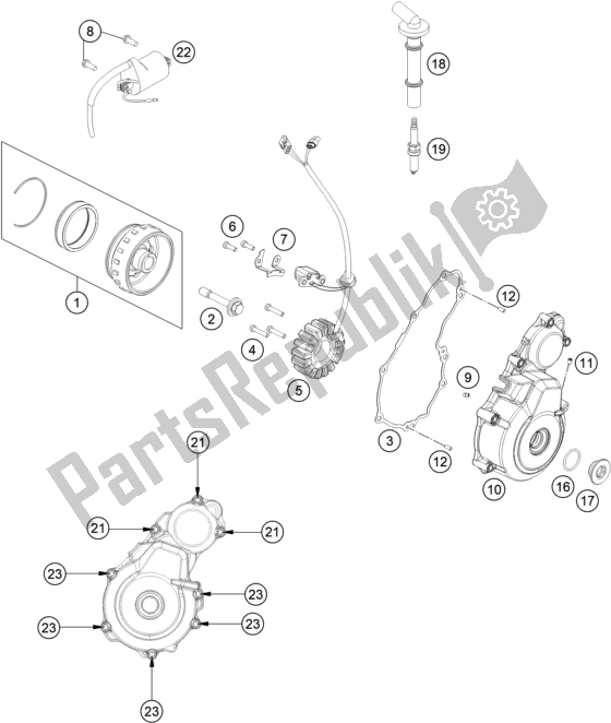 All parts for the Ignition System of the Husqvarna FE 250 EU 2021