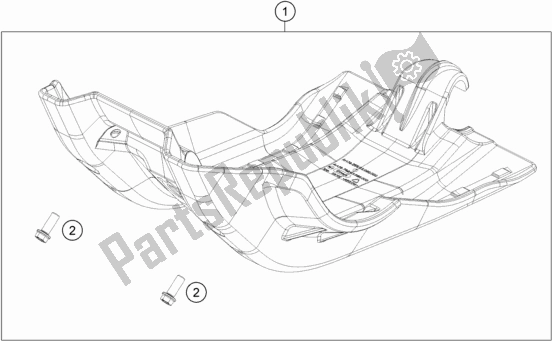 Todas las partes para Protector Del Motor de Husqvarna FE 250 EU 2022