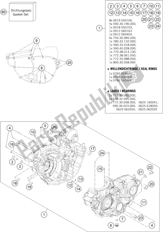 Tutte le parti per il Cassa Del Motore del Husqvarna FE 350 2016